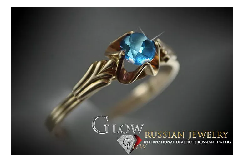 Radziecki 14k 585 złoty Rosyjski pierścionek z różowego złota z Aleksandrytem Rubinem Szafirem Szmaragdem Cyrkonią vrc001