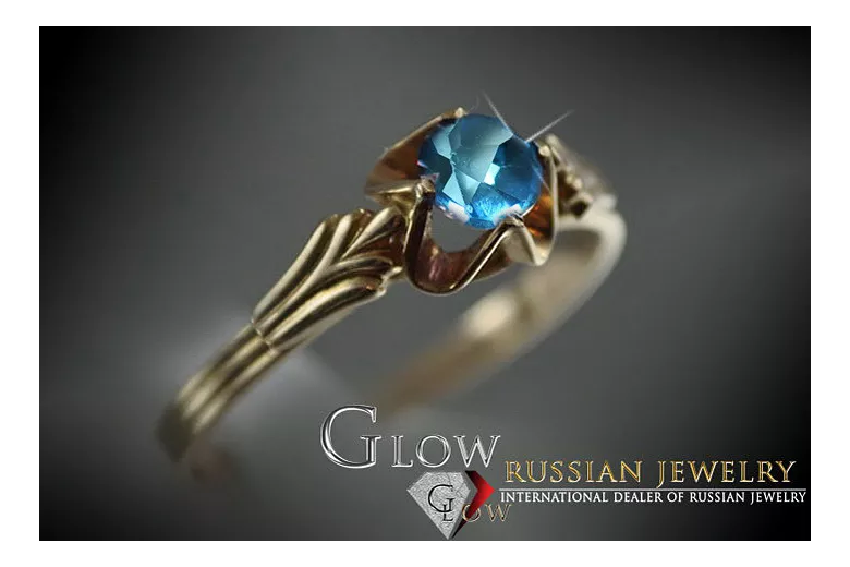 Руска съветска роза 14k 585 злато Александрит Рубин Изумруд Сапфир Циркон пръстен vrc001