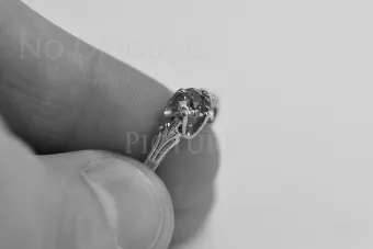 Sovietų 14k 585 aukso Rusijos rožinio aukso žiedas su Aleksandrinu Rubinu Sapiru Smaragdu Zirkonija vrc001