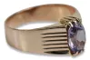 Russian Soviet Rose Gold Ring 14K Alexandrite Ruby Emerald Sapphire Zircon 585 vrc007