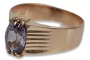 Rosyjska radziecka róża 14k 585 złoto Aleksandryt Rubin szmaragdowy szafirowy pierścionek z cyrkonią vrc007