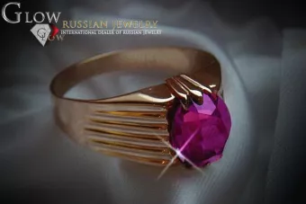 Rusă sovietică Rose Gold Ring 14K Alexandrite Ruby Emerald Safir Zircon 585 vrc007