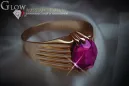 Rosyjska radziecka róża 14k 585 złoto Aleksandryt Rubin szmaragdowy szafirowy pierścionek z cyrkonią vrc007