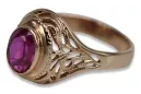 Russisch Sowjetrosa 14 Karat 585 Gold Alexandrit Rubin Smaragd Saphir Zirkon Ring vrc012