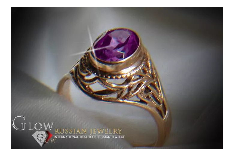 Руска съветска роза 14k 585 злато Александрит Рубин Изумруд Сапфир Циркон пръстен vrc012