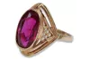 Russian Soviet Rose Gold Ring 14K Alexandrite Ruby Emerald Sapphire Zircon 585 vrc039