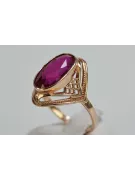 Russian Soviet rose 14k 585 gold Alexandrite Ruby Emerald Sapphire Zircon ring  vrc039