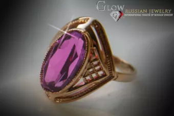 Sovietic rus a crescut 14k 585 aur Alexandrite Ruby Emerald Safir Zircon inel vrc039