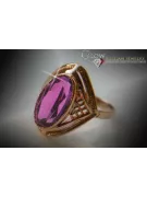 Ruso Soviet rosa 14k 585 oro Alejandrita Rubí Esmeralda Zafiro Zircón anillo vrc039