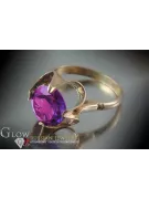 Ruso Soviet rosa 14k 585 oro Alejandrita Rubí Esmeralda Zafiro Zircón anillo vrc042