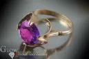 Ruso Soviet rosa 14k 585 oro Alejandrita Rubí Esmeralda Zafiro Zircón anillo vrc042