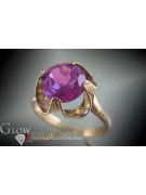 Ruso Soviet rosa 14k 585 oro Alejandrita Rubí Esmeralda Zafiro Zircón anillo vrc042