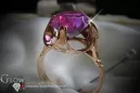Ruso Soviet rosa 14k 585 oro Alejandrita Rubí Esmeralda Zafiro Zircón anillo vrc042