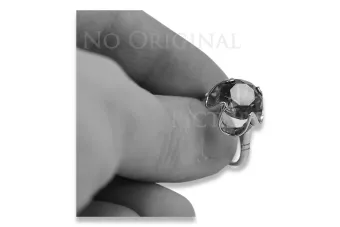 Soviet 14k 585 Zlatý Ruský Ring of Pink Gold s Alexandry Rubin Sapphire Emerald Zirkón VRC042