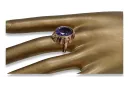 Radziecki 14k 585 złoty Rosyjski pierścionek z różowego złota z Aleksandrytem Rubinem Szafirem Szmaragdem Cyrkonią vrc043