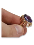 Radziecki 14k 585 złoty Rosyjski pierścionek z różowego złota z Aleksandrytem Rubinem Szafirem Szmaragdem Cyrkonią vrc043