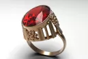 Russe soviétique rose 14k 585 or Alexandrite Rubis Émeraude Saphir Zircon bague vrc043