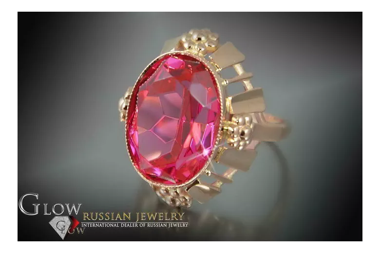 Russe soviétique rose 14k 585 or Alexandrite Rubis Émeraude Saphir Zircon bague vrc043