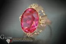 Russe soviétique rose 14k 585 or Alexandrite Rubis Émeraude Saphir Zircon bague vrc043