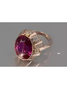 Russe soviétique rose 14k 585 or Alexandrite Rubis Émeraude Saphir Zircon bague vrc043