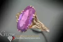 Руска съветска роза 14k 585 злато Александрит Рубин Изумруд Сапфир Циркон пръстен vrc058