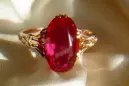 Sovietic rus a crescut 14k 585 aur Alexandrite Ruby Emerald Safir Zircon inel vrc058