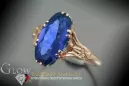 Radziecki 14k 585 złoty Rosyjski pierścionek z różowego złota z Aleksandrytem Rubinem Szafirem Szmaragdem Cyrkonią vrc058