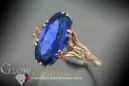 Руска съветска роза 14k 585 злато Александрит Рубин Изумруд Сапфир Циркон пръстен vrc058
