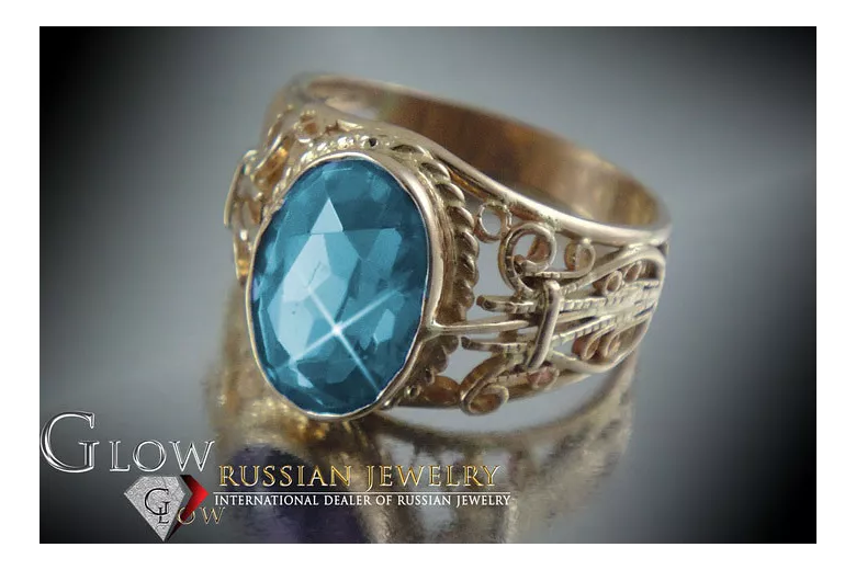 Russisch Sowjetrosa 14 Karat 585 Gold Alexandrit Rubin Smaragd Saphir Zirkon Ring vrc060