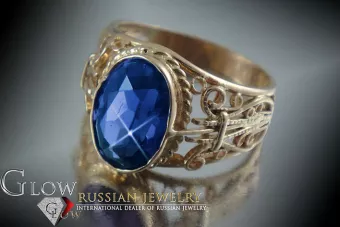 Anillo de zircón esmeralda esmeralda de oro ruso soviético 14k 585 de oro Alejandrita Rubí Esmeralda Zafiro Virc060