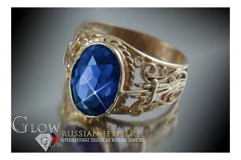 Russisch Sowjetrosa 14 Karat 585 Gold Alexandrit Rubin Smaragd Saphir Zirkon Ring vrc060
