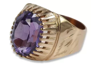 Rusă sovietică Rose Gold Ring 14K Alexandrite Ruby Emerald Safir Zircon 585 vrc066