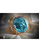Radziecki 14k 585 złoty Rosyjski pierścionek z różowego złota z Aleksandrytem Rubinem Szafirem Szmaragdem Cyrkonią vrc066