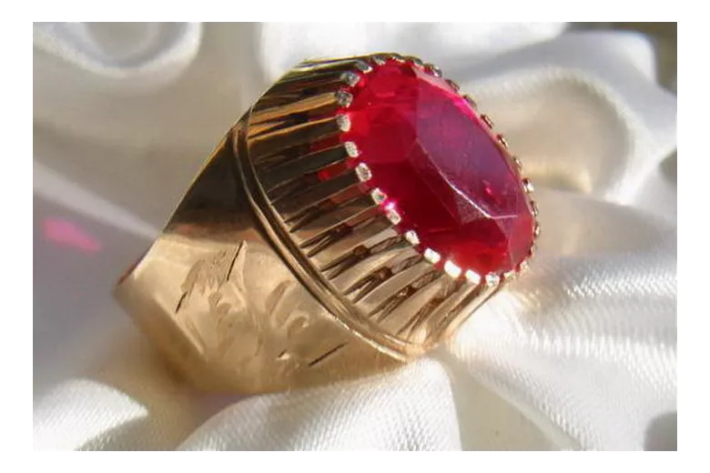 Sovietic rus a crescut 14k 585 aur Alexandrite Ruby Emerald Safir Zircon inel vrc066