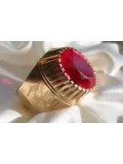 Sovietų 14k 585 aukso Rusijos rožinio aukso žiedas su Aleksandrinu Rubinu Sapiru Smaragdu Zirkonija vrc066