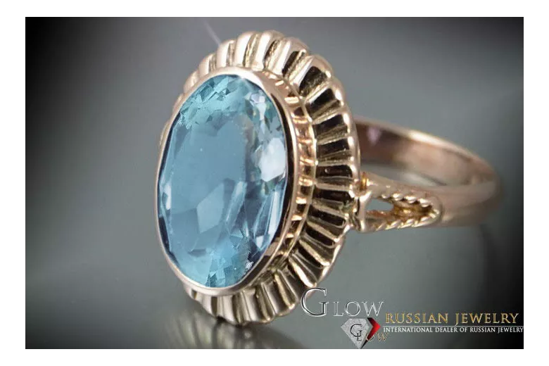 Russisch Sowjetrosa 14 Karat 585 Gold Alexandrit Rubin Smaragd Saphir Zirkon Ring vrc136
