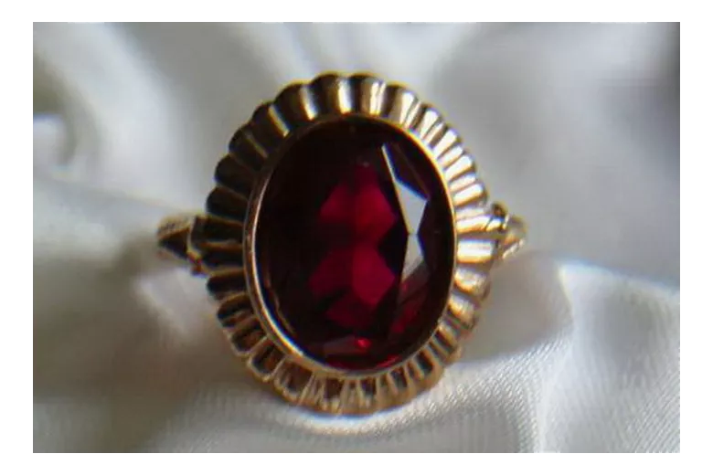 Sovietic rus a crescut 14k 585 aur Alexandrite Ruby Emerald Safir Zircon inel vrc136