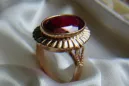 Russian Soviet rose 14k 585 gold Alexandrite Ruby Emerald Sapphire Zircon ring  vrc136