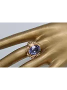 Ruso Soviet rosa 14k 585 oro Alejandrita Rubí Esmeralda Zafiro Zircón anillo vrc100