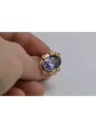 Ruso Soviet rosa 14k 585 oro Alejandrita Rubí Esmeralda Zafiro Zircón anillo vrc100