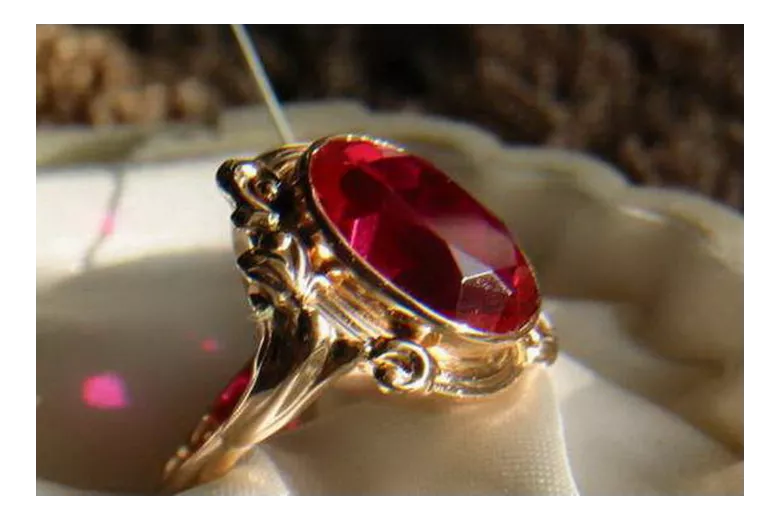 Sovietic rus a crescut 14k 585 aur Alexandrite Ruby Emerald Safir Zircon inel vrc100