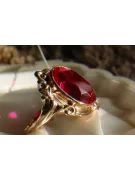 Rosyjski pierścionek 14k 585 z różowego złota z Aleksandrytem Rubinem Szafirem Szmaragdem vrc100 Anna Karenina
