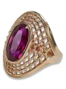 Russian Soviet rose 14k 585 gold Alexandrite Ruby Emerald Sapphire Zircon ring  vrc156