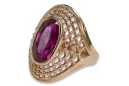 Russian Soviet rose 14k 585 gold Alexandrite Ruby Emerald Sapphire Zircon ring  vrc156