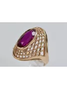 Russian Soviet rose 14k 585 gold Alexandrite Ruby Emerald Sapphire Zircon ring  vrc156