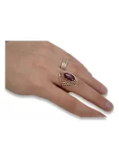 Russian Soviet rose 14k 585 gold Alexandrite Ruby Emerald Sapphire Zircon ring  vrc156