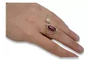 Russian Soviet rose 14k 585 gold Alexandrite Ruby Emerald Sapphire Zircon ring  vrc156