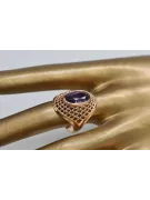 Radziecki 14k 585 złoty Rosyjski pierścionek z różowego złota z Aleksandrytem Rubinem Szafirem Szmaragdem Cyrkonią vrc156