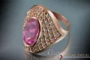 Ruso Soviet rosa 14k 585 oro Alejandrita Rubí Esmeralda Zafiro Zircón anillo vrc156
