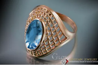 Sovietų 14k 585 aukso Rusijos rožinio aukso žiedas su Aleksandritu Rubinu Sapiru Smaragdu Zirkonija vrc156
